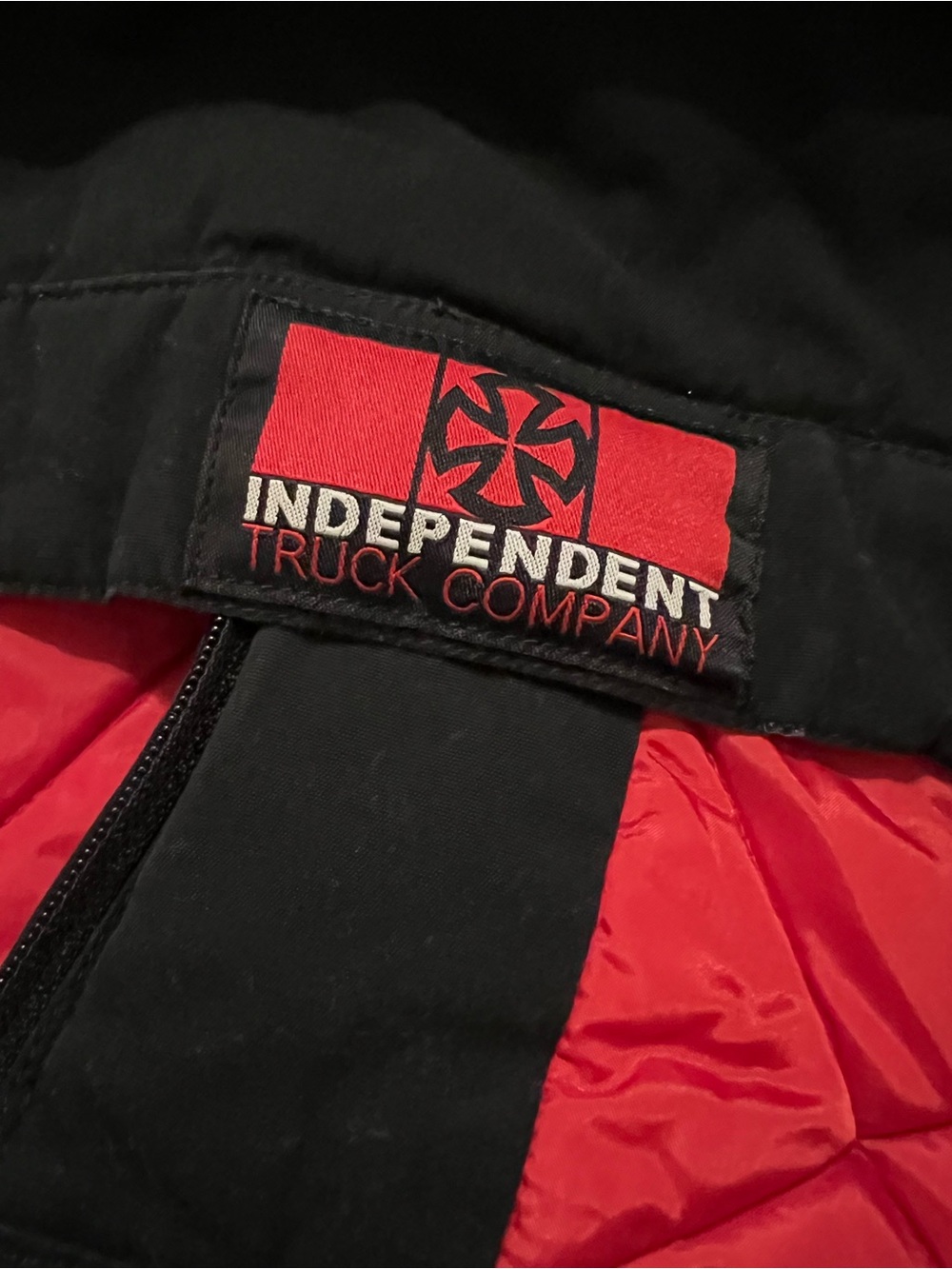Men's Vintage Black Independent Truck Company Black Puffer Jacket